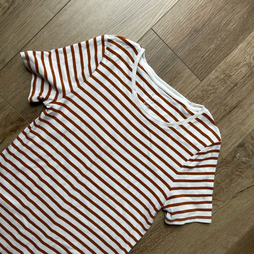 Burnt Orange Stripped T-Shirt